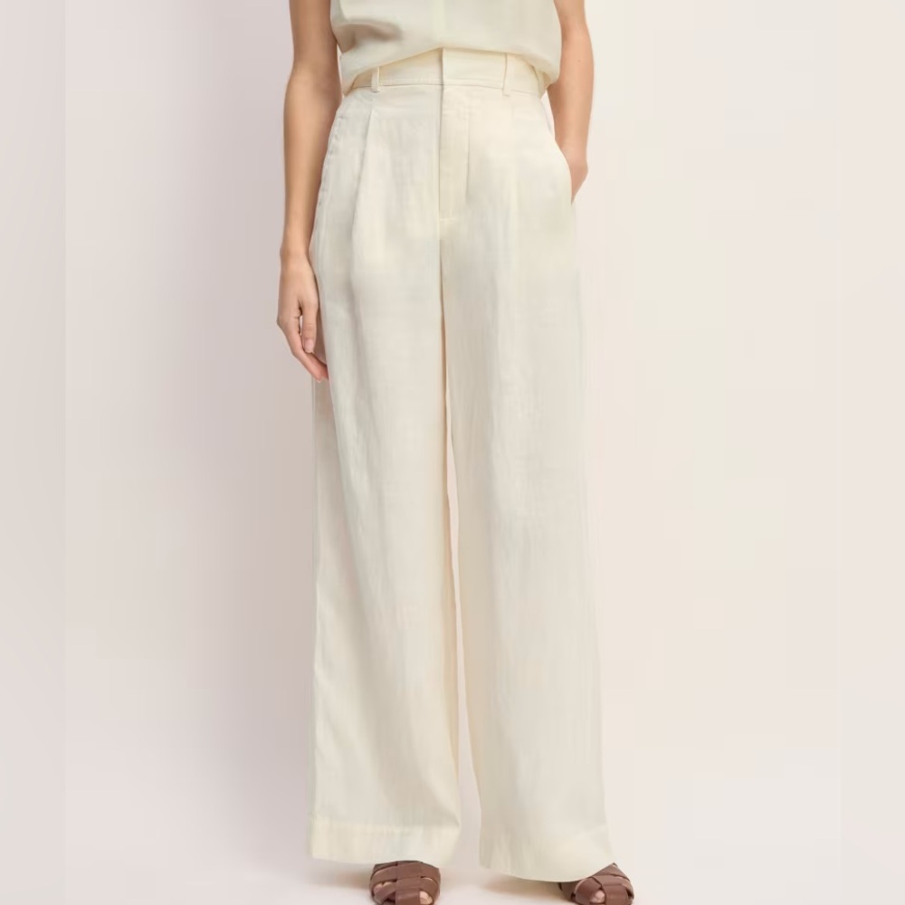 Everlane linen pants color bone